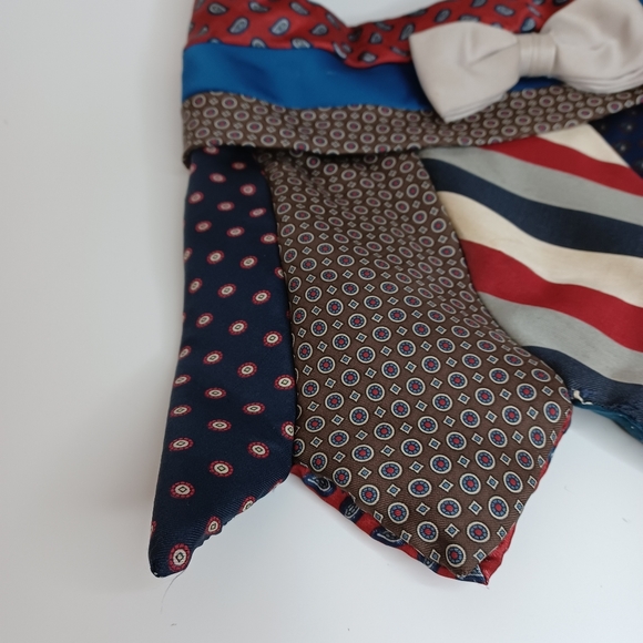 Handmade Vintage Silk Tie Purse Unique Craft Made Hand Bag OS Unisex - Picture 3 of 11